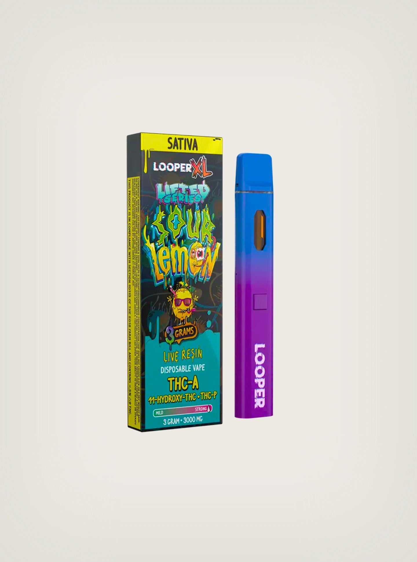 Vapes de Wax Desechable Looper Sour Lemon Sativa